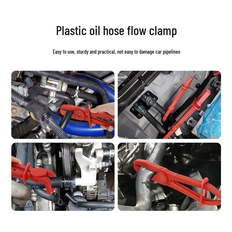 Automotive Oil Pipe Clamp & Sealing Pliers: 3-Piece Set for Oil Flow Stop.