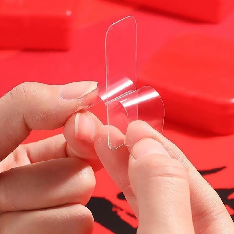60 Sheets/Box Double Sided Adhesive Tape Reusable Waterproof Wall Sticker Traceless Self Adhesive Home Appliance Transparent Set