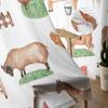 Country Style Farm Animal Cow Chicken Sheep Pig Sheer Curtains for Living Room Modern Bedroom Voile Tulle Curtain Window Drapes