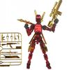 Electroplate Metallic Texture Lucky 13 Doll Figure Movable Joint Puppet Joint Magnetic Building Block 3D Assembled Boy Toy Gift