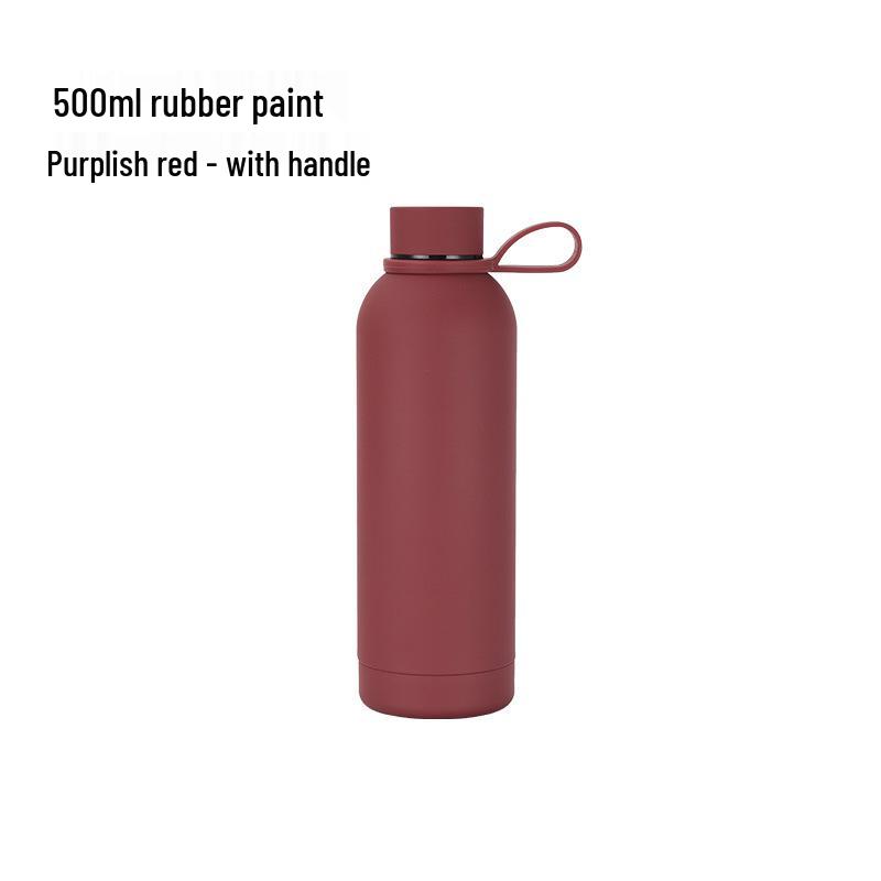 750ml Nerezová termoska - Přenosná, Matná, S malým hrdlem, pro venkovní sporty a do auta