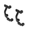 2Pcs Aluminum Alloy Pull Rod Base Metal Pull Rod Base Seat for WPL C24 C14 C14K C24K 1 16 RC CarBlack