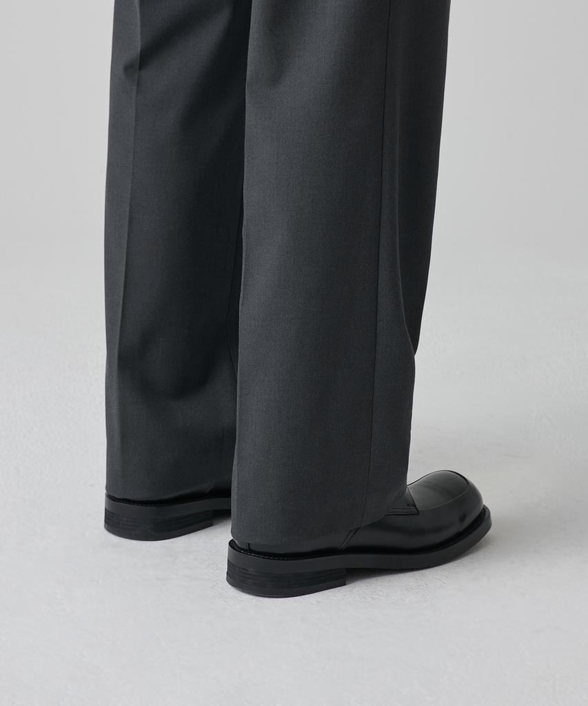 Musinsa Standard Reverse One-Pleat Wide Hidden Banding Slacks [Gray]