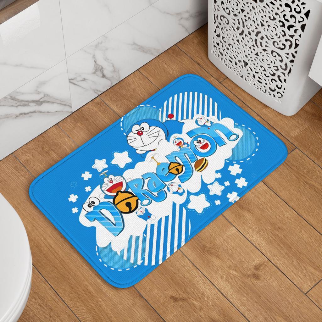 Custom D-Doraemons Cartoon Doormat Anti-Slip Entrance Welcome Kitchen Bath Floor Door Mat Toilet Living Room Carpet Rug