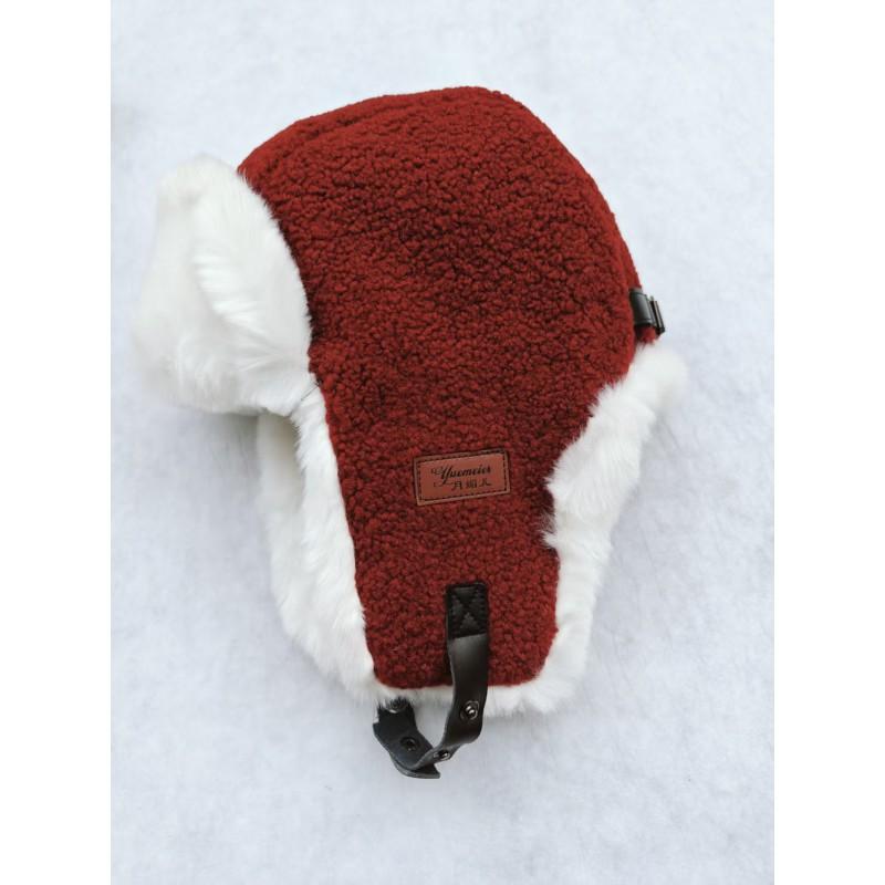 Winter Fleece Lined Hat Women Men Warm Windproof Ear Protection Beanie Cap Outdoor Skiing