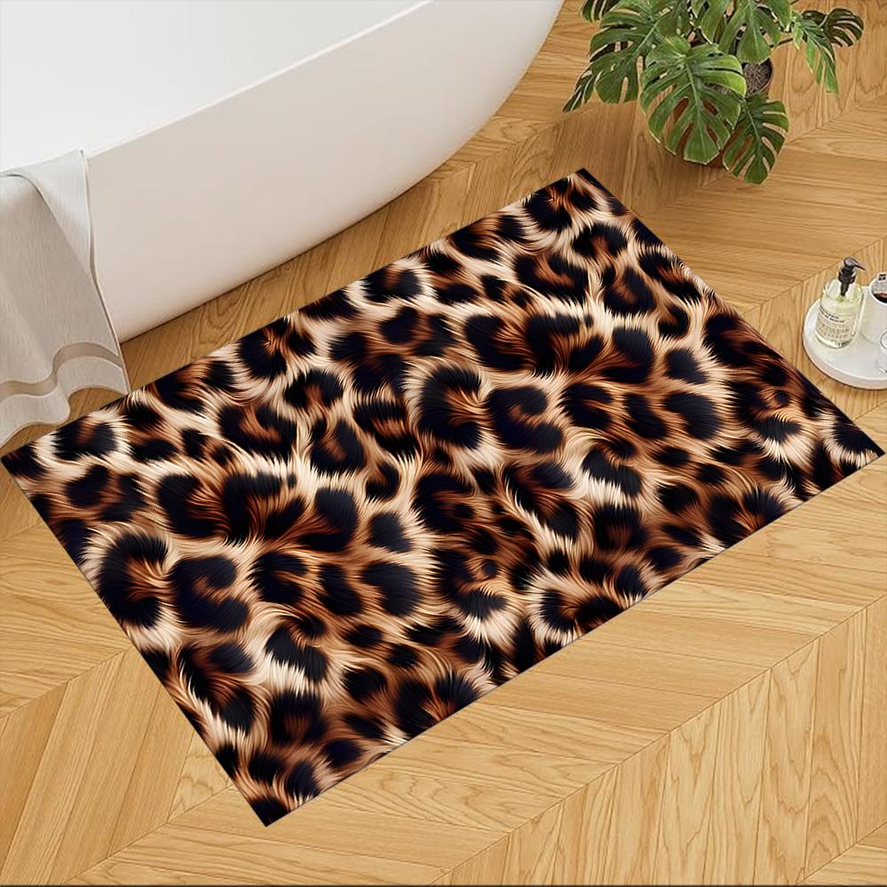 Tiger Stripe Pattern Close-up Non-Slip Home Carpet Design for Office Decor Living Room Bedroom Gift