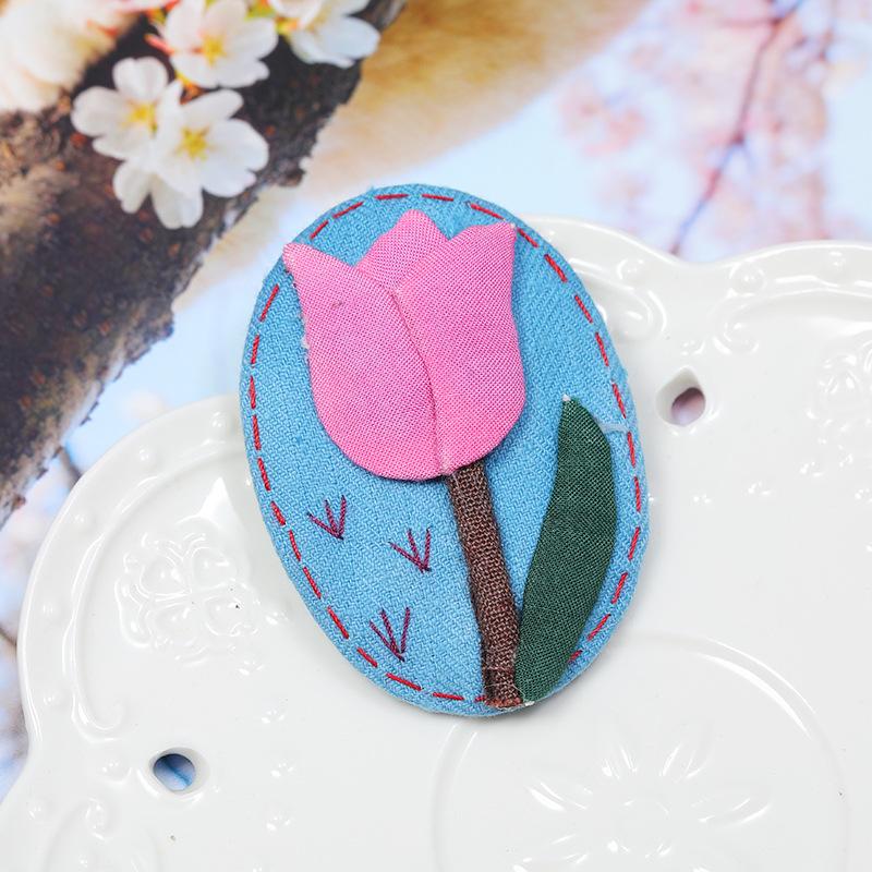 Original design handmade fabric embroidery brooch retro simple and elegant personality versatile corsage jacket bag accessories