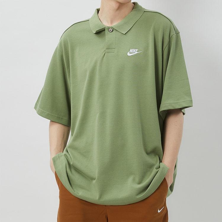 Nike Sportswear Club Matchup Polo Oil Green Men Tops DX0618-386