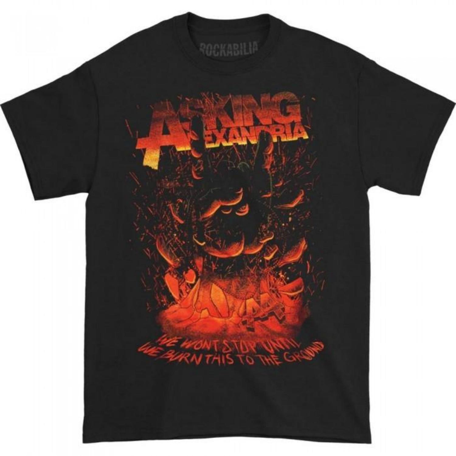 Asking Alexandria Unisex Adult Metal Hand Cotton T-Shirt S чёрный