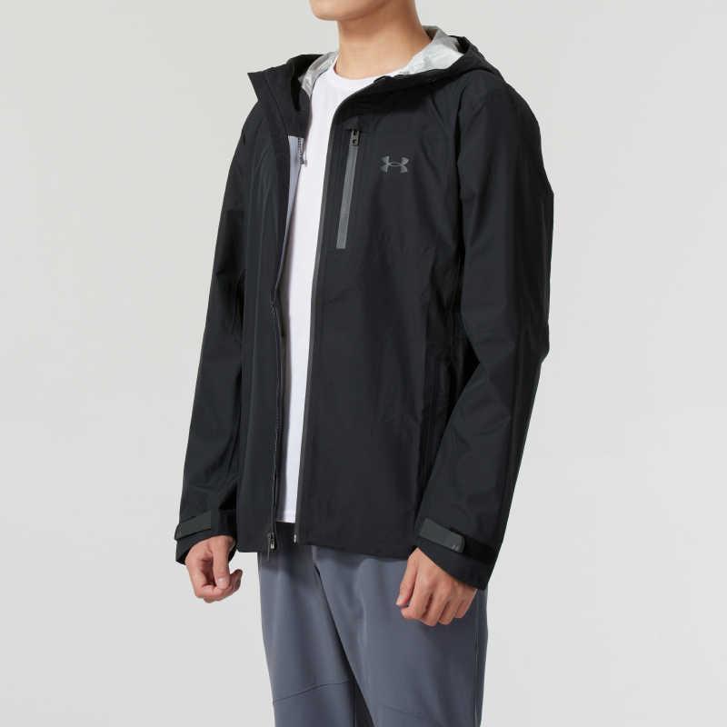 Under Armour Stormproof Comfortable Hooded Zipper Training Multi-Pocket Jacket Men Jackets Black 1385271-001