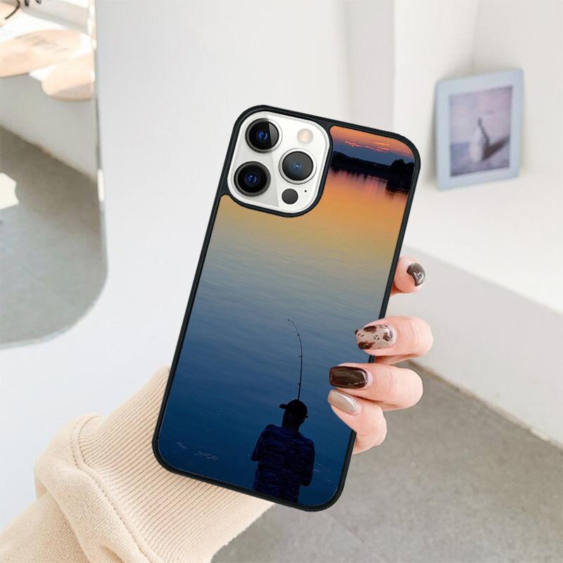 Fishing Fisherman Phone Case For iPhone 17 Air 16 15 14 11 12 13 Pro  MAX Plus coque Cover Shell