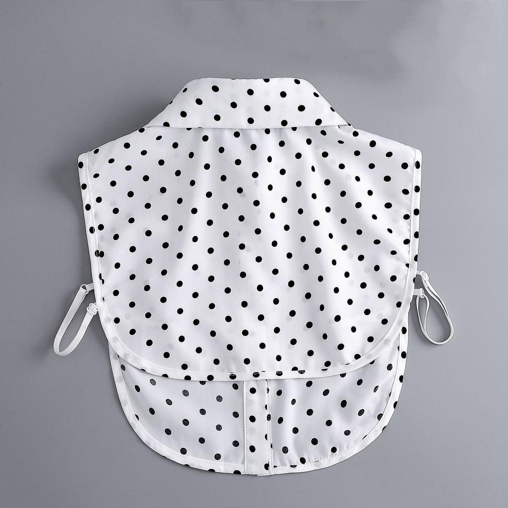 Perfect Match Polka Dots Shirt Detachable Collar For Women Lapel Blouse Tops Fake Collar Female Removable Lapel Flase Collar Accessory