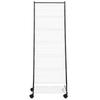 Brochure Display Rack 6-Tier Magazine Literature Display Stand 4 Wheels