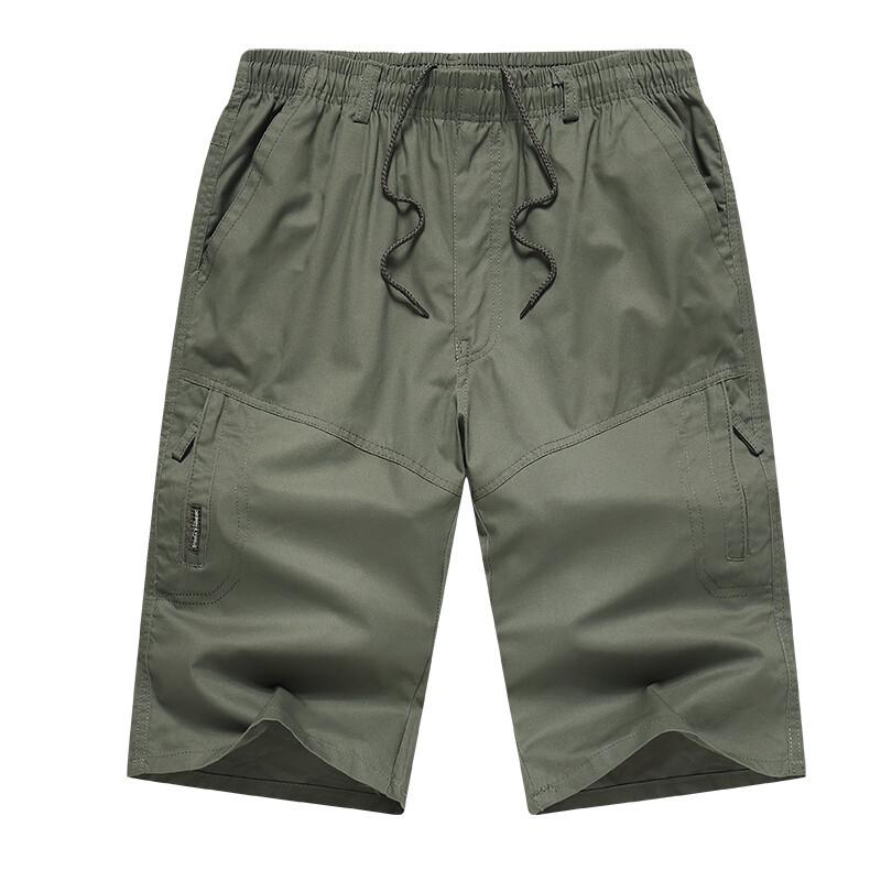 Classic Cargo Shorts Men Zipper Pocket Casual Knee Shorts Loose Straight Cotton Work Shorts Man Clothes