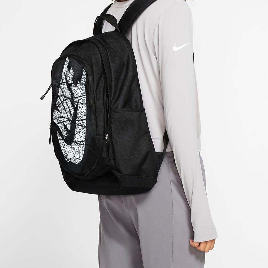 Nike Hayward Polyester Backpack Unisex Black White DV1296-010(team470- )