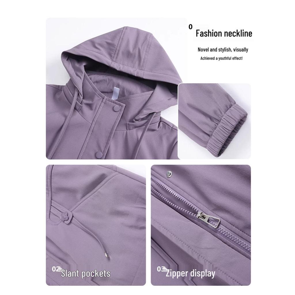 Mother's Day Spring Windbreaker Jacket for Middle-aged Women