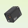 65W GaN Fast Charger, Retractable 80W Dual-Port A+C, Compatible with Apple & Huawei Phones