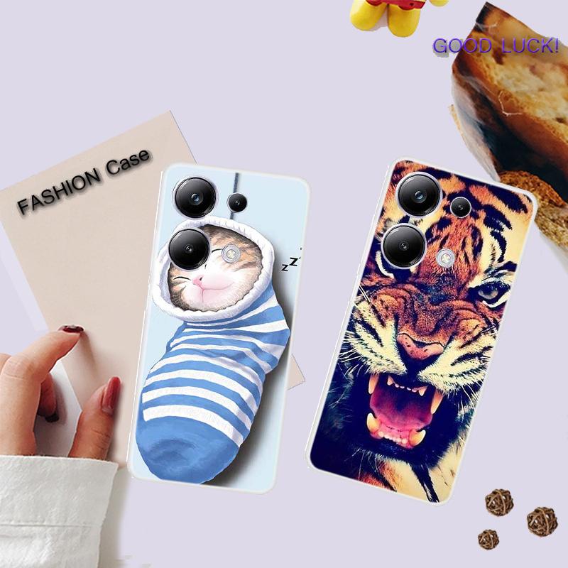 

For Xiaomi Redmi Note 13 Pro 4G/Poco M6 Pro 4G Case TPU Pattern Printing Phone Cover Golden Flower