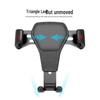 Universal Leather-Textured Air Vent Rotating Car Phone Holder with Gravity-Sensing Lock