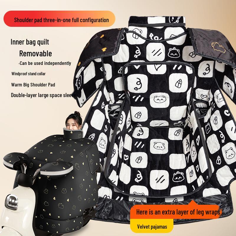 2025 Winter Extra Thick Fleece-Lined Electric Vehicle Windshield Cover - Waterproof, Warm, & Battery-Compatible