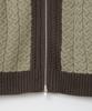 Millo Women Mono Wool Knit Zip-Up [Brown]