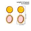 New Personality Geometric Water Drop Resin Pendant Earring Women Trendy Jointed Dangle Earrings Charm Jewelry Accessories