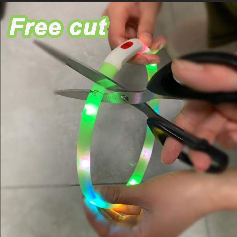 1 ADET Silikon Led Köpek Tasması Usb Şarj Edilebilir Işıklı Köpek Tasması Anti-Kayıp/Araba Kazası Güvenliği Evcil Hayvan Işık Tasması Köpek Aksesuarları için