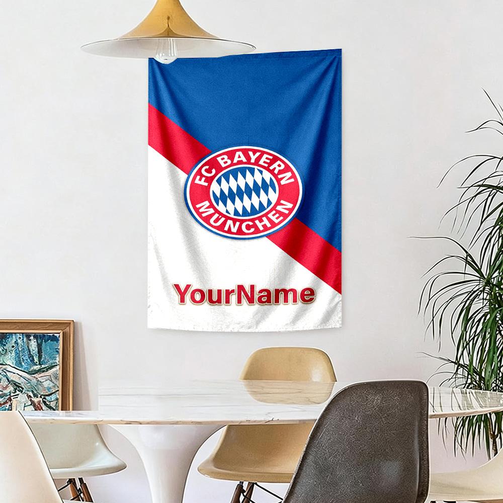 Bayern Munich Custom Your Name Wall Decor Tapestry Art For Pet Memorial Birthdaywedding Party Backdrop Family Gift