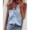Long-Sleeved Ruffled Shirt for Women Long Sleeves Ruffles V-neck Shirt Shirt