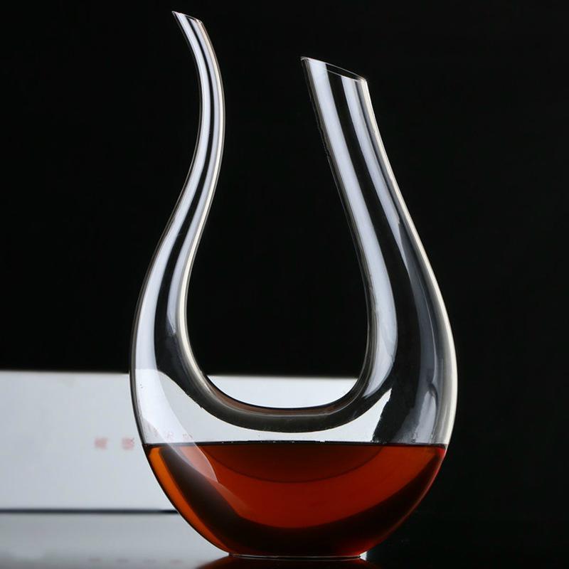 U-shaped wine decanter gift box harp swan decanter Crystal creative wine separator 1500ml