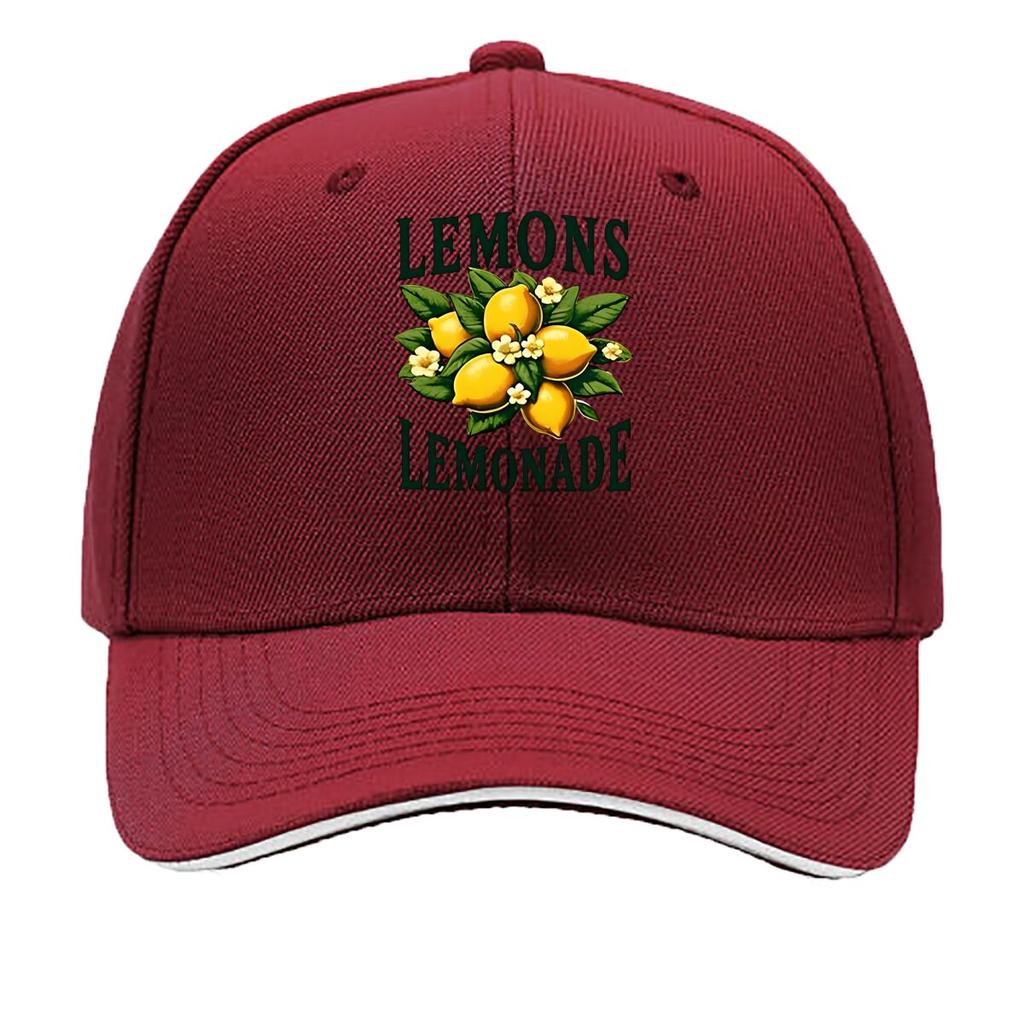 LemonThemed Baseball Cap Lightweight Breathable Hat with Lemon Design Hand Washable Ideal for H Sandwich Baseball Cap