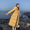Women's Winter Solid Color Stand Collar Hooded Warm Chic Padded Jacket Coat Outwear