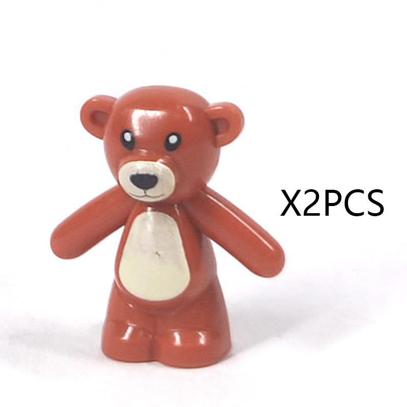 MOC Animal Building Blocks DIY Pig Fishes Octopus Penguin Turtles Figures Toys Set City Farm Zoo Accessories Bricks Kid Gift