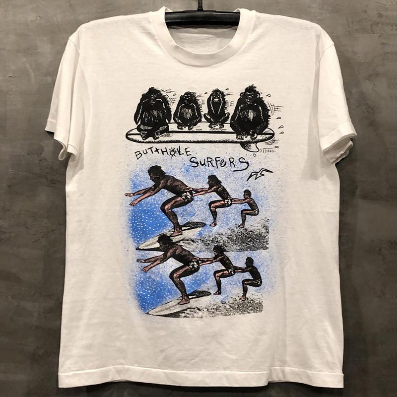 

Butthole Surfers Европейская и американская психоделическая рок-группа Футболка с коротким рукавом Американский винтаж Хай-стрит Ретро Мужская футболка 2XL