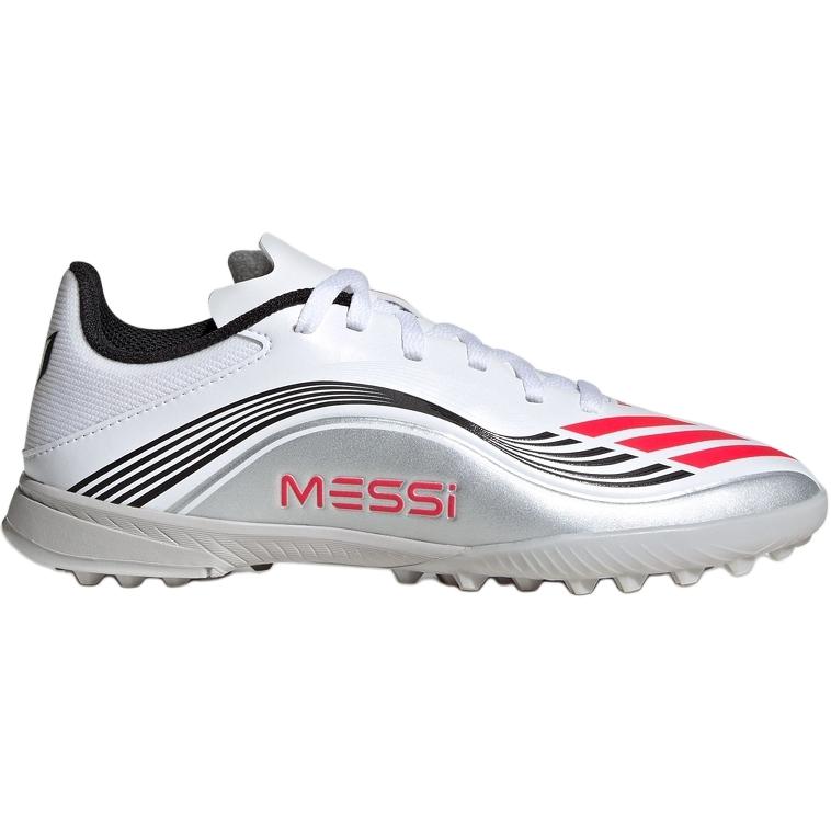 Adidas F50 Collection Messi Collection Abrasion Resistant Low Top Kids' Soccer Shoes White Kids' Sneakers JP7456