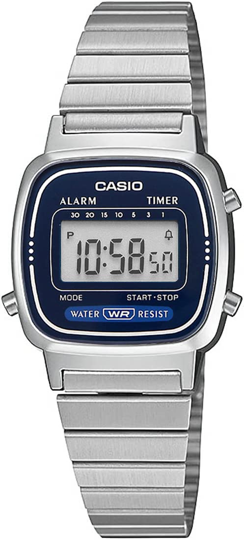 

Часы CASIO женские цифровые НОВЫЙ дизайн Серебряный x Темно-синий Overseas Модель [Casio] LA670WA-2 [Товар]