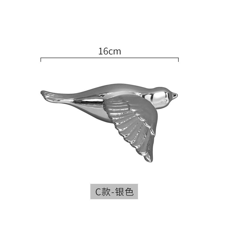 Golden Bird Wall Decoration Background Wall Simulation Bird Suspended Structure Pendant Hanging Decoration Home Decoration