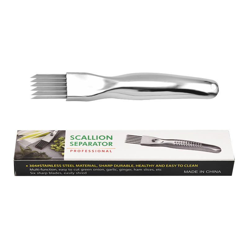 

Нож из нержавеющей стали для измельчения зеленого лука, кухонный нож Shred Silk The Knife, изогнутая ручка, скоростной измельчитель зеленого лука