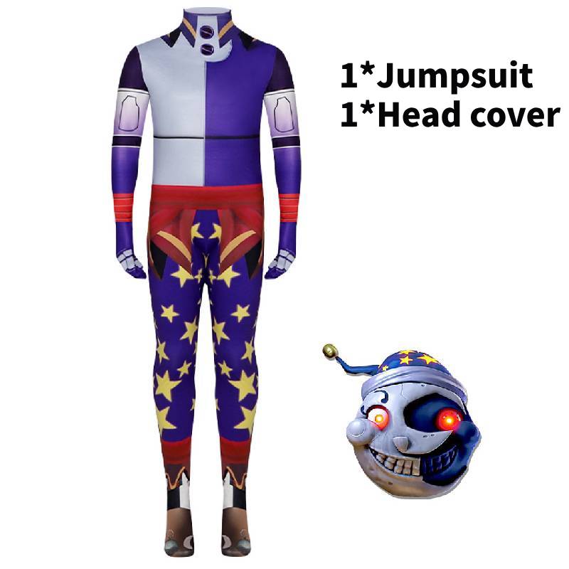At Nights Five Freddys Security Breach Sun Moon Cosplay Jumpsuits Gift Costume