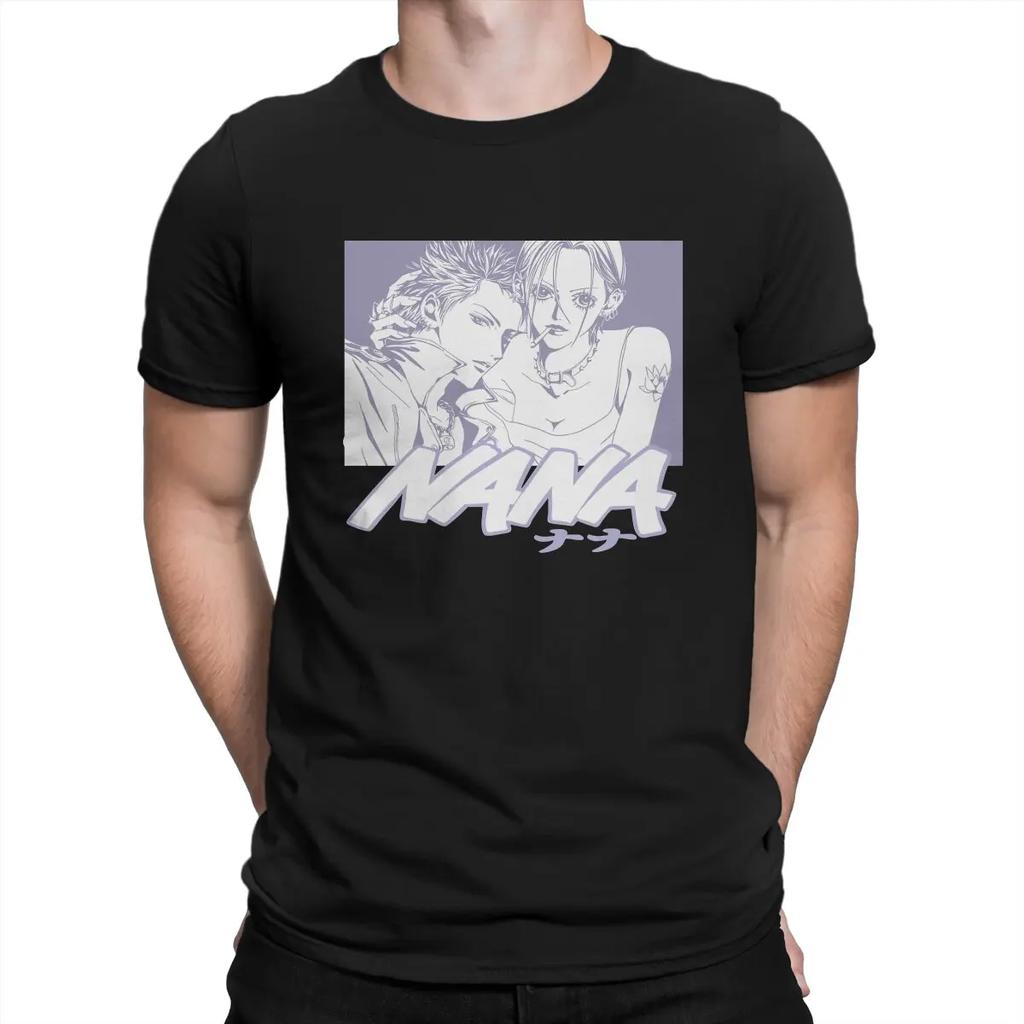 T-shirts Pierres Noires pour NANA Osaki Manga Hipster 100% Coton T-shirts Col Rond Manches Courtes T-shirt Cadeau Vêtements Unisexe
