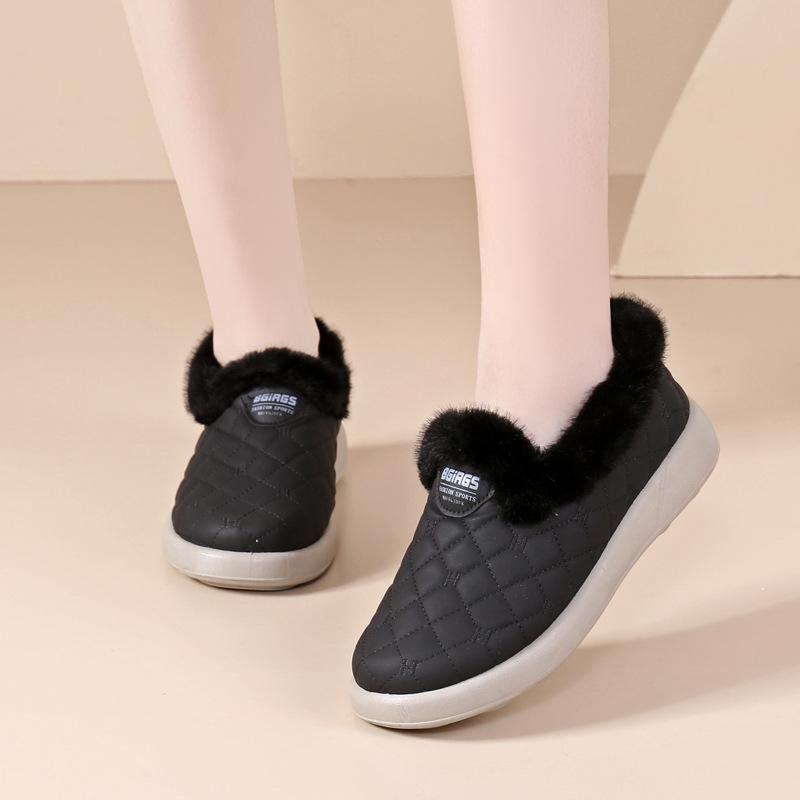 Winter new cotton shoes women's new snow boots piled thickened waterproof cotton shoes non-slip and wear-resistant