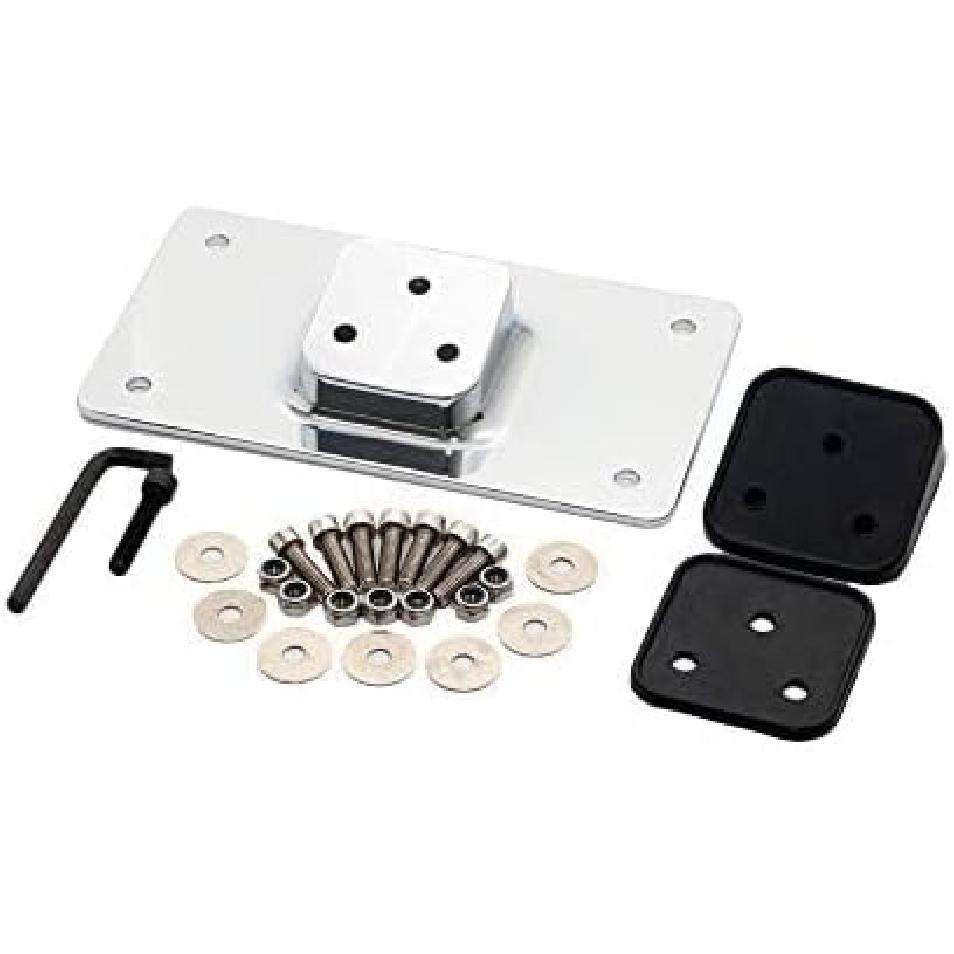 3-Hole Chrome Laydown License Plate Mounting Bracket For Harley Softail Dyna XL 1973-Up