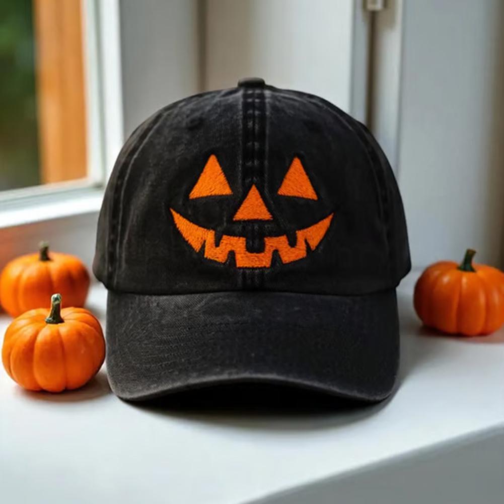 Halloween Hat Baseball Cap Adjustable Halloween Trucker Hat Embroidery Baseball Hat for Men and Women