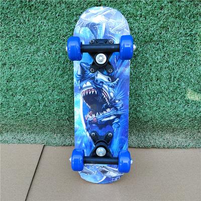 43 cm Skateboard för barn Lönn Double Rock Skateboard Barns Patin Barn Skateboard Tecknad Klistermärke Skridskor Barn Longboard