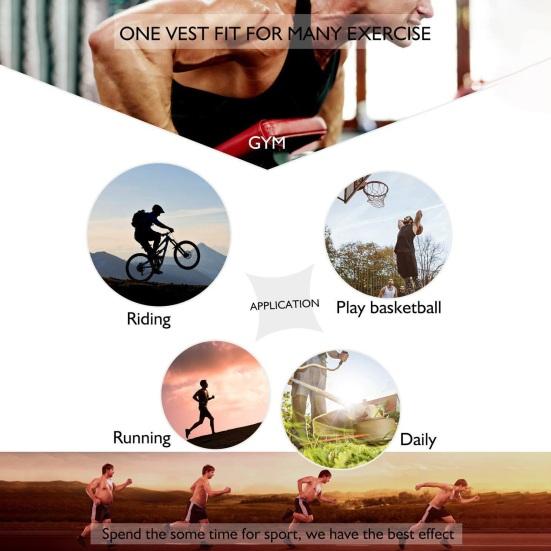 Men Fitness Vest O-neck Sleeveless Zipper Placket Protection Vest Muscle Defining Vest Safety Pullover Tank Tops