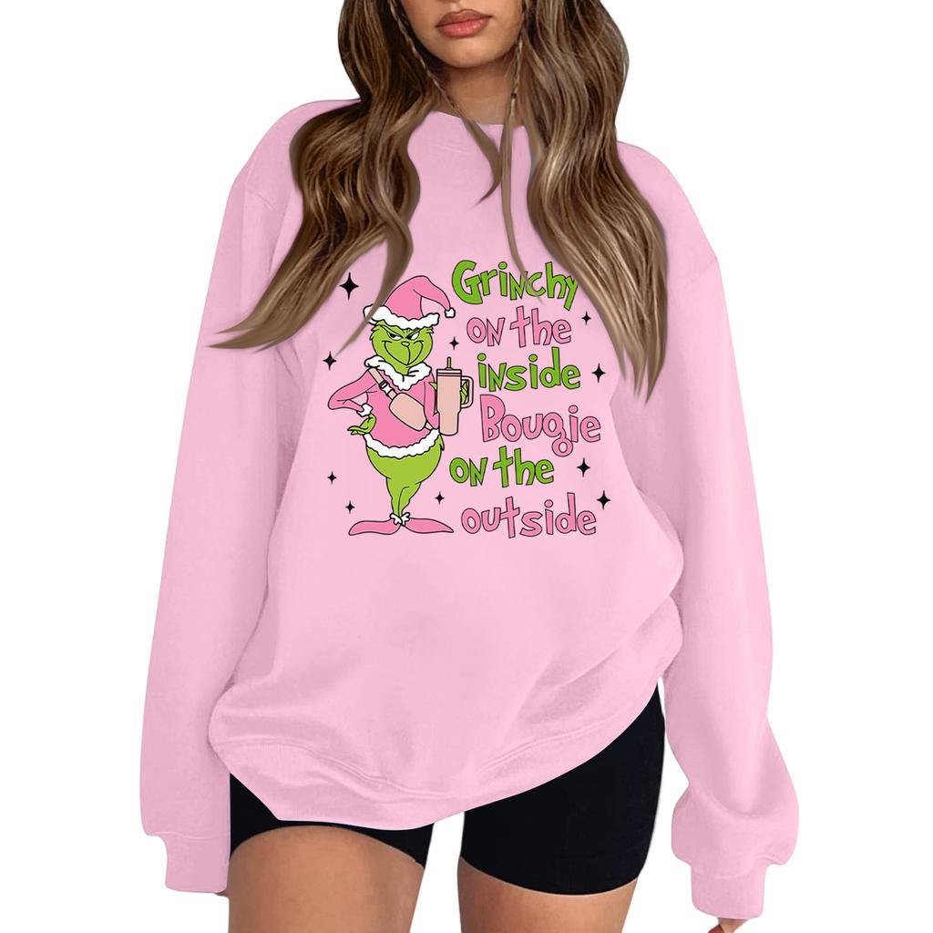 Crewneck Sweatshirt For Women Fall Graphic Sweatshirts Vacation Long Sleeve Drop Shoulder Pullover