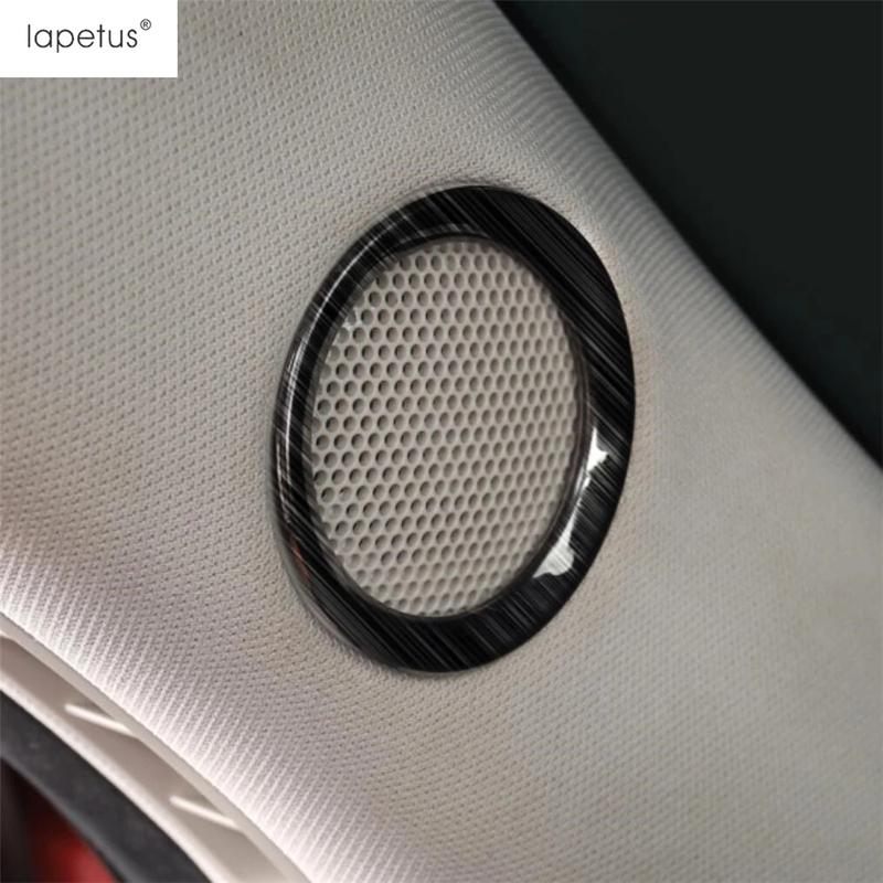 For Mazda CX5 CX-5 2017 - 2024 Stainless Steel Interior Pillar A Speaker Tweeter Sound Ring Decoration Cover Trim Accessories