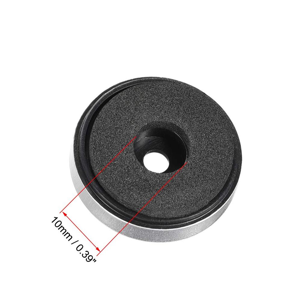 uxcell Foot Vibration Damping Base Pad Stands D30xH8mm Plastic for Guitar Silver 8pcs Speakers, Amps, HiFi, Tone,