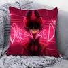 Anime H-Hazbin Hotel Alastor Pillow Case Square Double‑Sided Print Cushion Case For Sofa Home Bedchamber Decor Gift