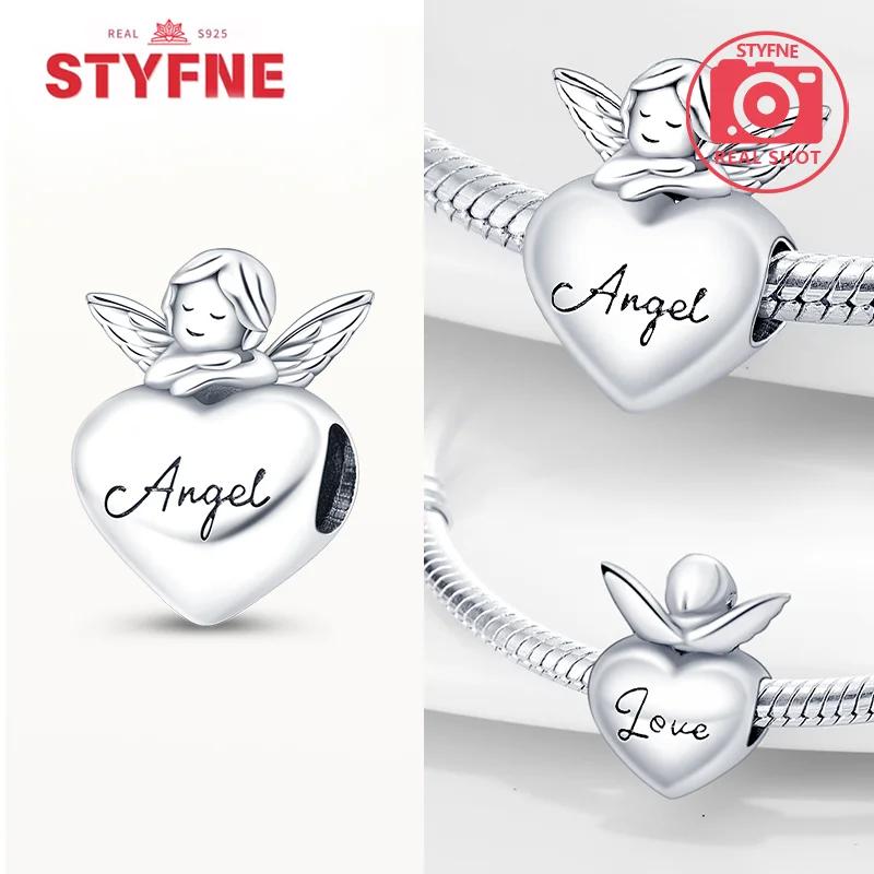 Copper Angel God Religion Series Pendant Charms Heart Bead Diy Fit Original Charm Bracelet For Women Diy Fine Jewelry Gifts